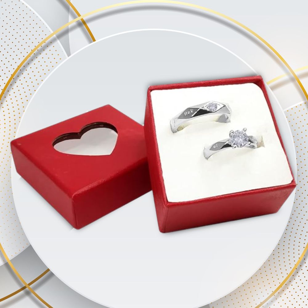 Special Sterling Silver Valentine Couple Rings for Couples