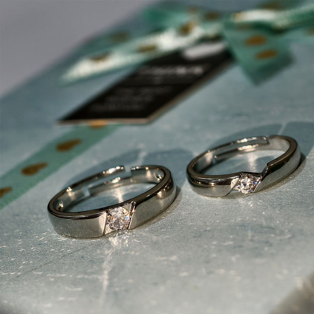 Silver Color Valentine Day Crystal Diamond