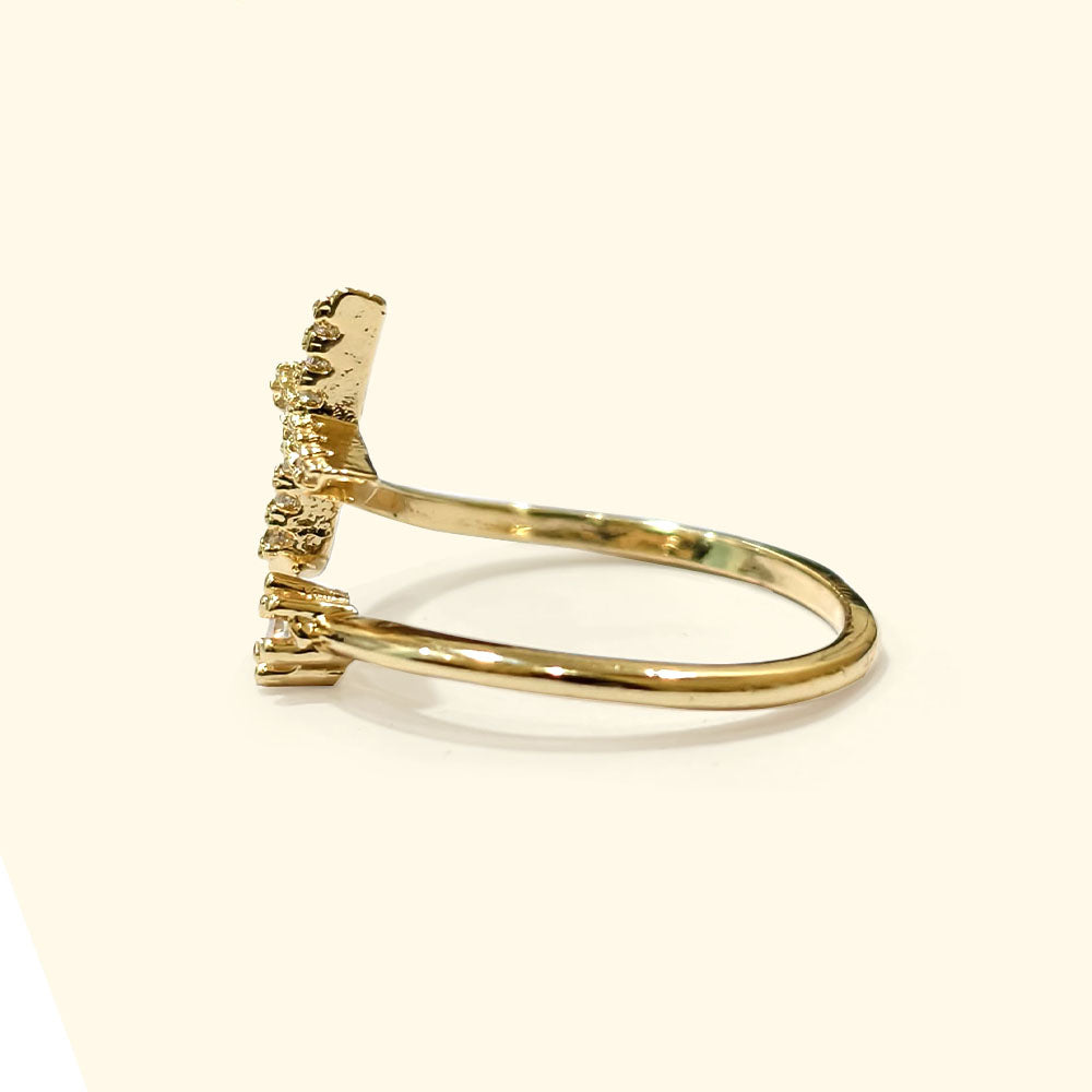 Special Women Zircon Adjustable Ring (X) Letter