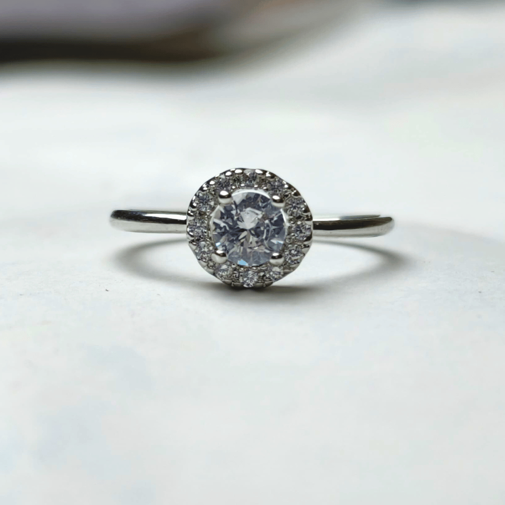 Radiant Aura Solitaire Ring