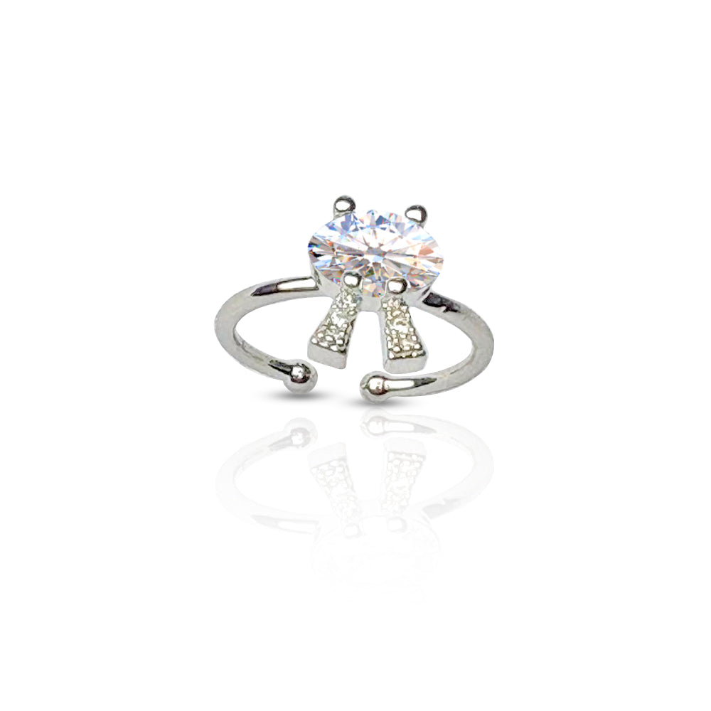 Radiant Bow Solitaire Ring