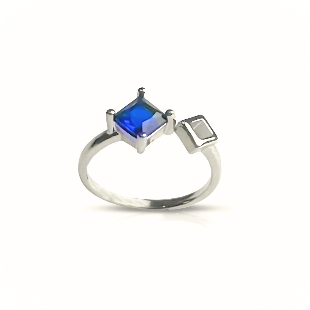 Royal Blue Geometric Ring