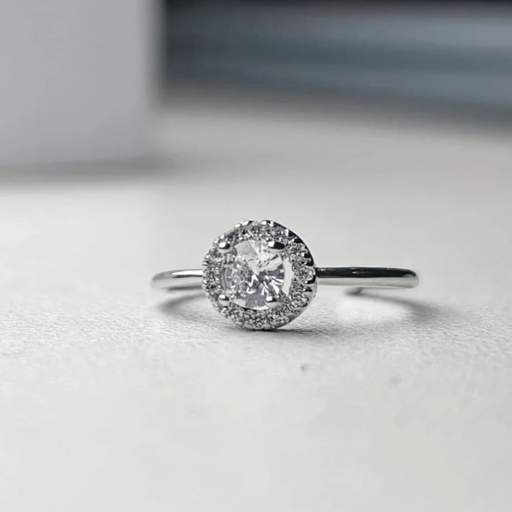 Radiant Aura Solitaire Ring