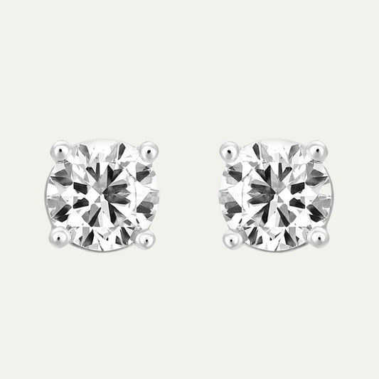 Aukera - Timeless Gold Reflections Solitaire Studs