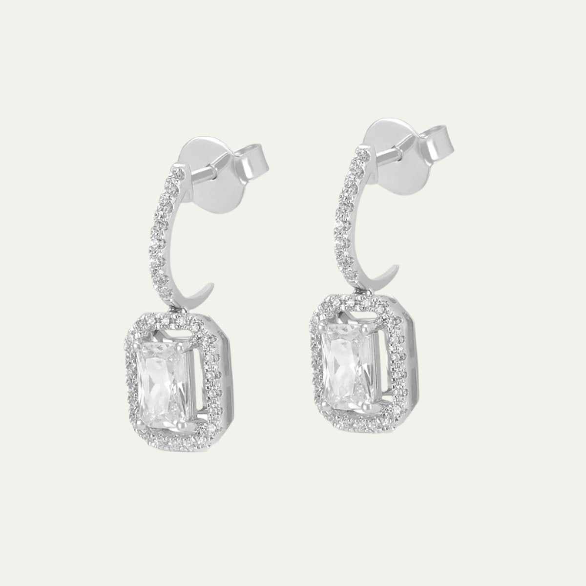 Aukera - Emerald Halo Radiance Earrings