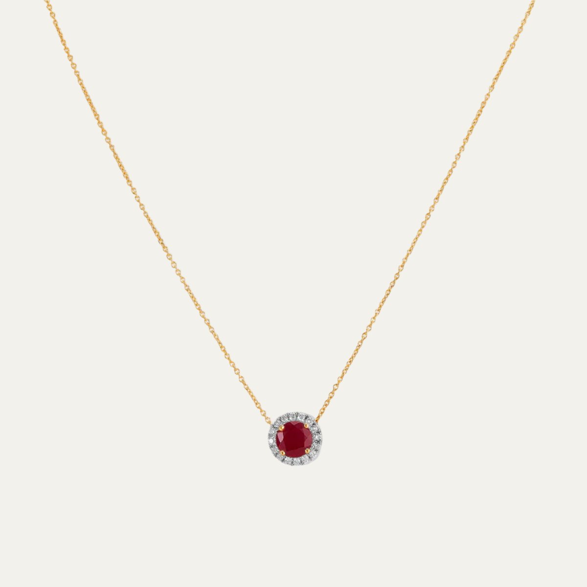 Aukera - Celestial Ruby Star Diamond Pendant