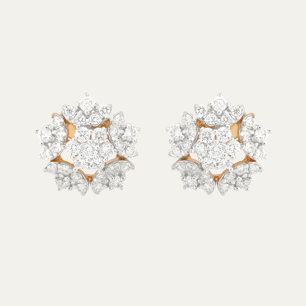 Aukera - Golden Petal Blooms - Nakshatra Floral Stud Earrings