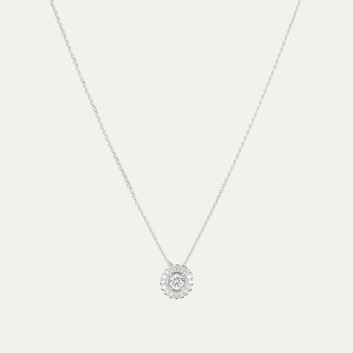 Aukera - Pure Elegance -Solitaire Halo Pendant