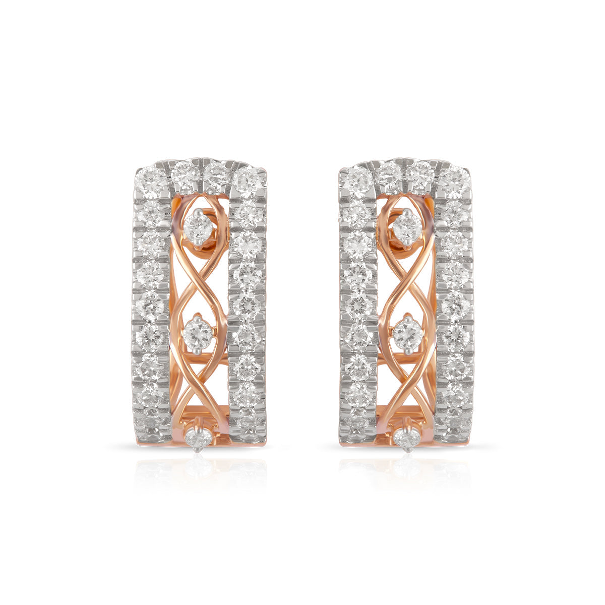 Aukera - Golden Radiance - Rhombus Hoop Earrings