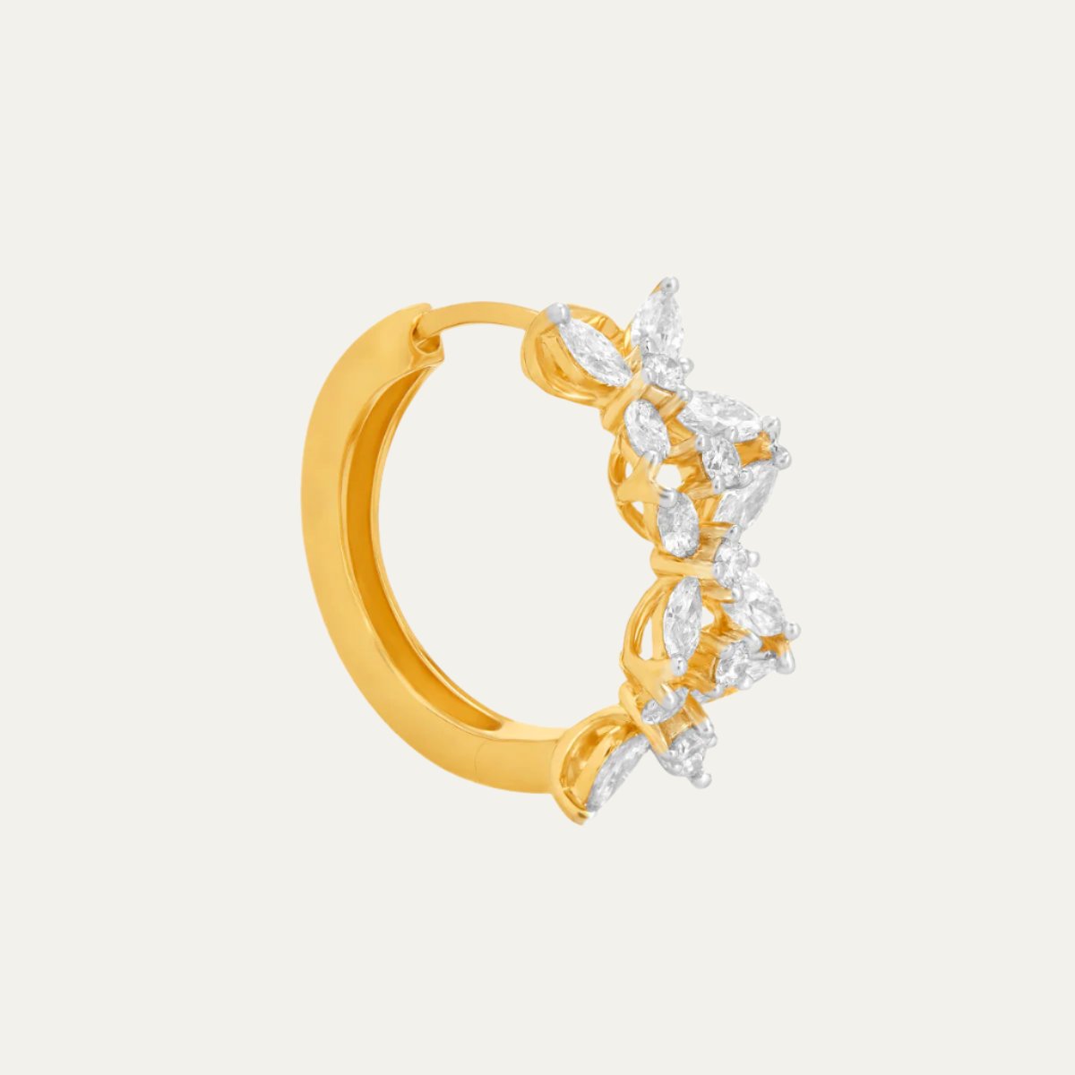 Aukera - Whispering Hug Yellow Gold Huggie Hoops