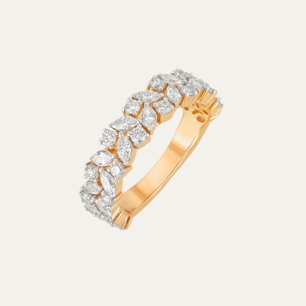 Aukera - Golden Leaf Harmony Eternity Ring