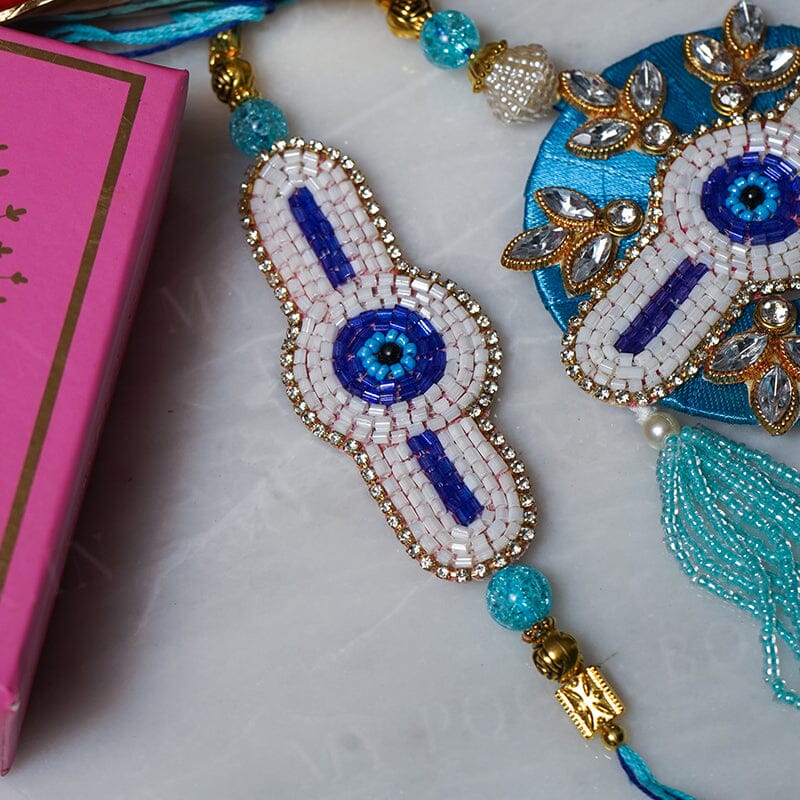 Vibrant Evil Eye Bhaiya Bhabhi Rakhi