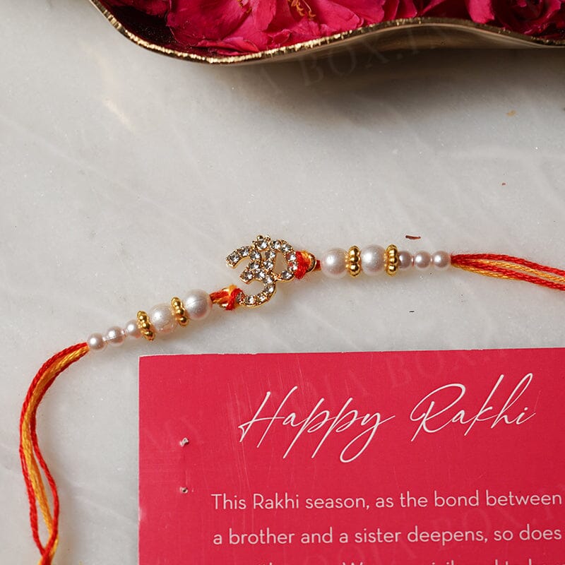 OM Stone & Beaded Rakhi