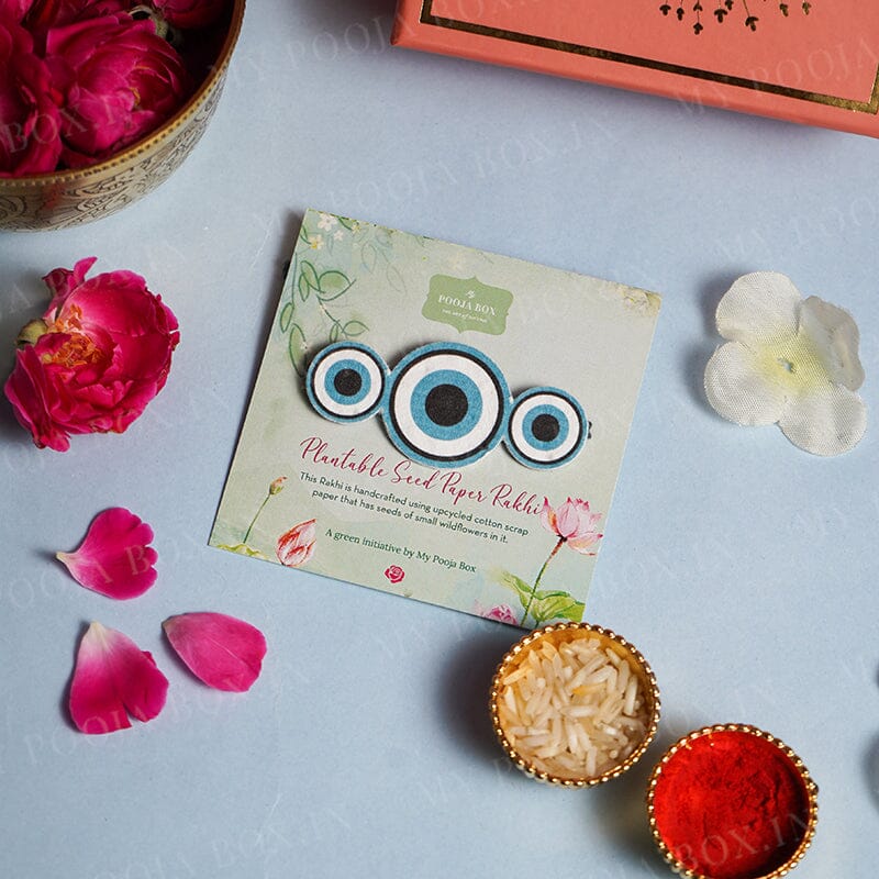 Eco-Friendly Plantable Seed Evil Eye Rakhi