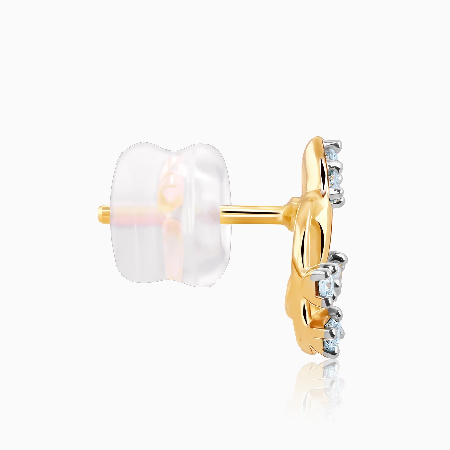 Gold Petioles Diamond Studs