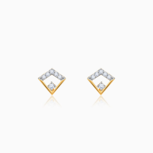 Gold Kite Diamond Earrings