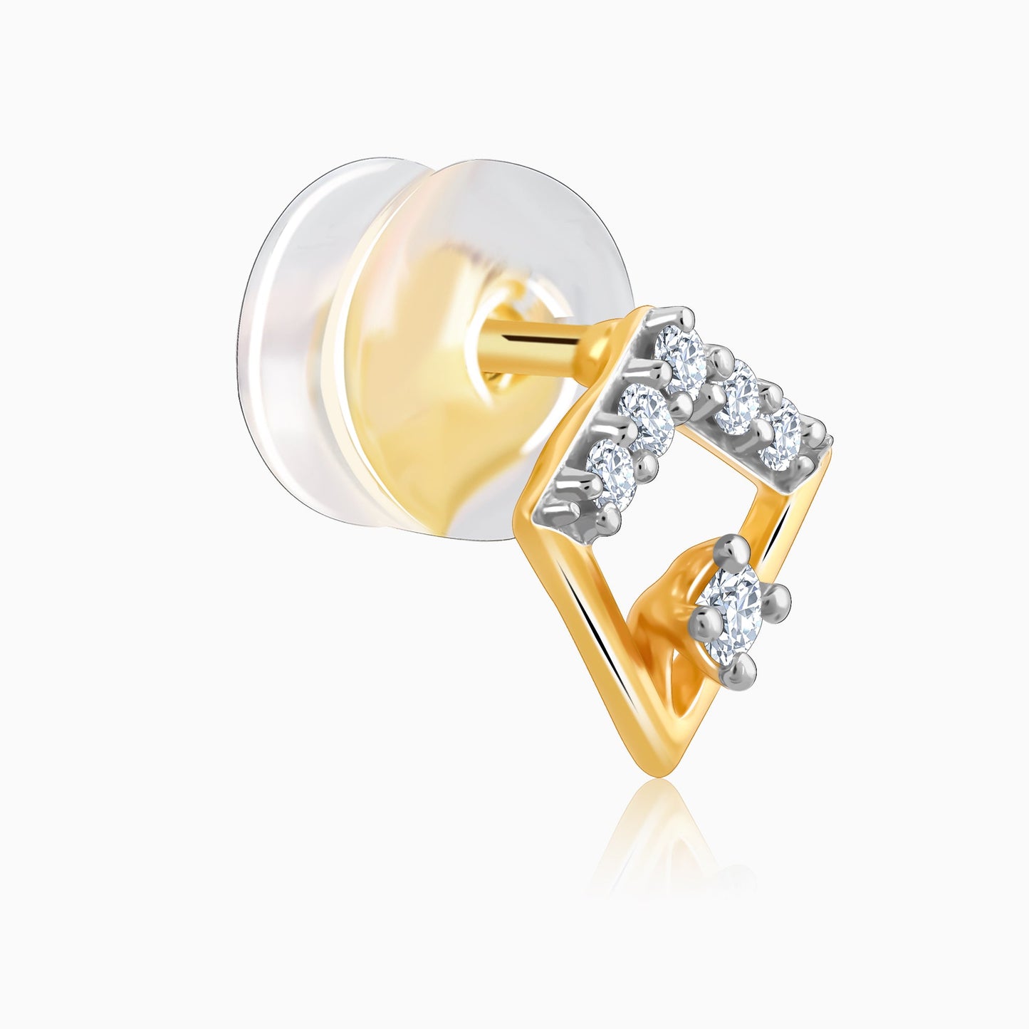 Gold Kite Diamond Earrings