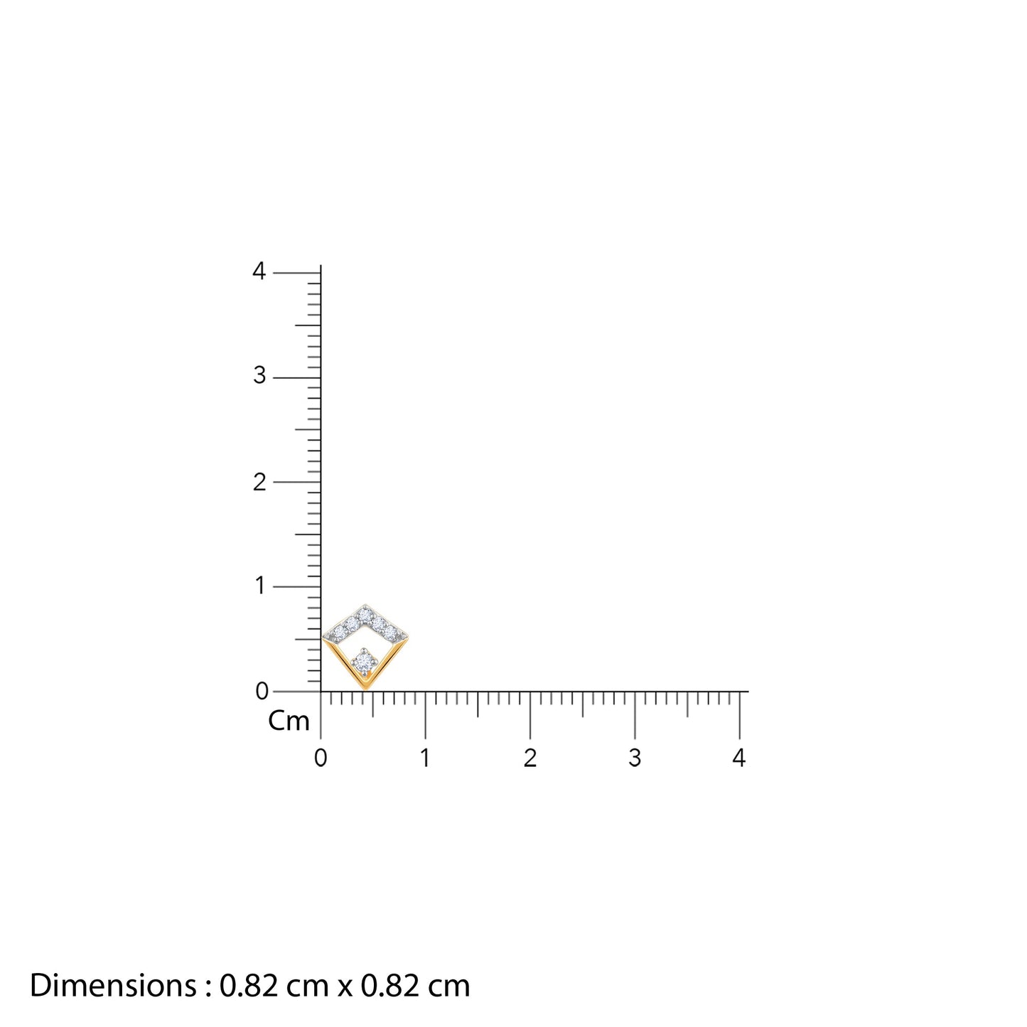 Gold Kite Diamond Earrings