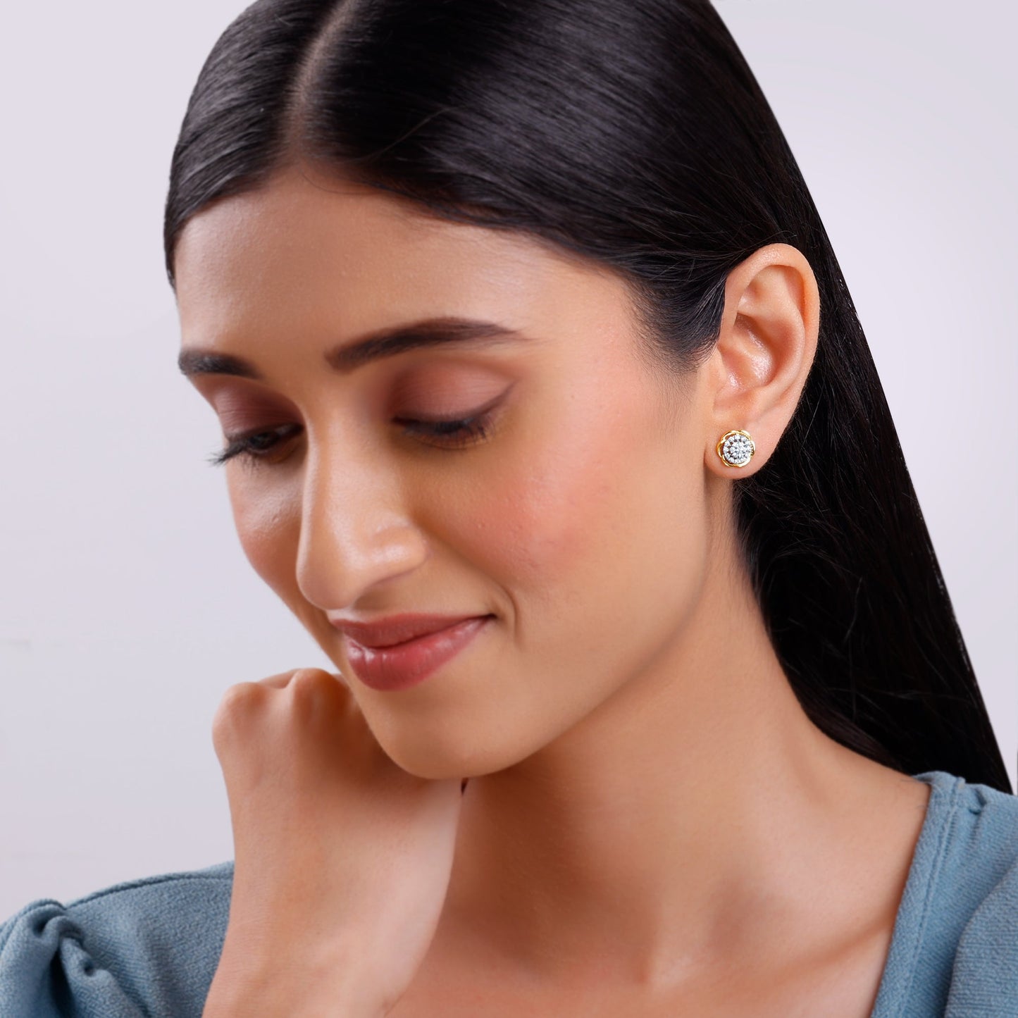 Gold Petunia Paradise Diamond Earrings