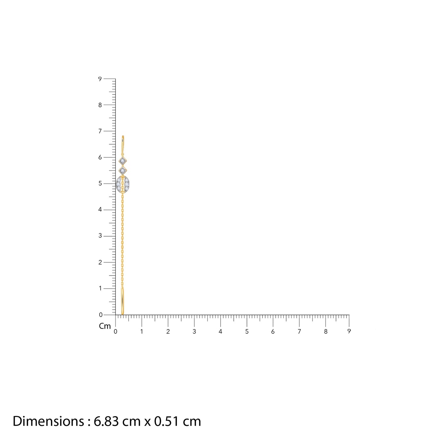 Gold Whispering Sui Dhaga Diamond Earrings