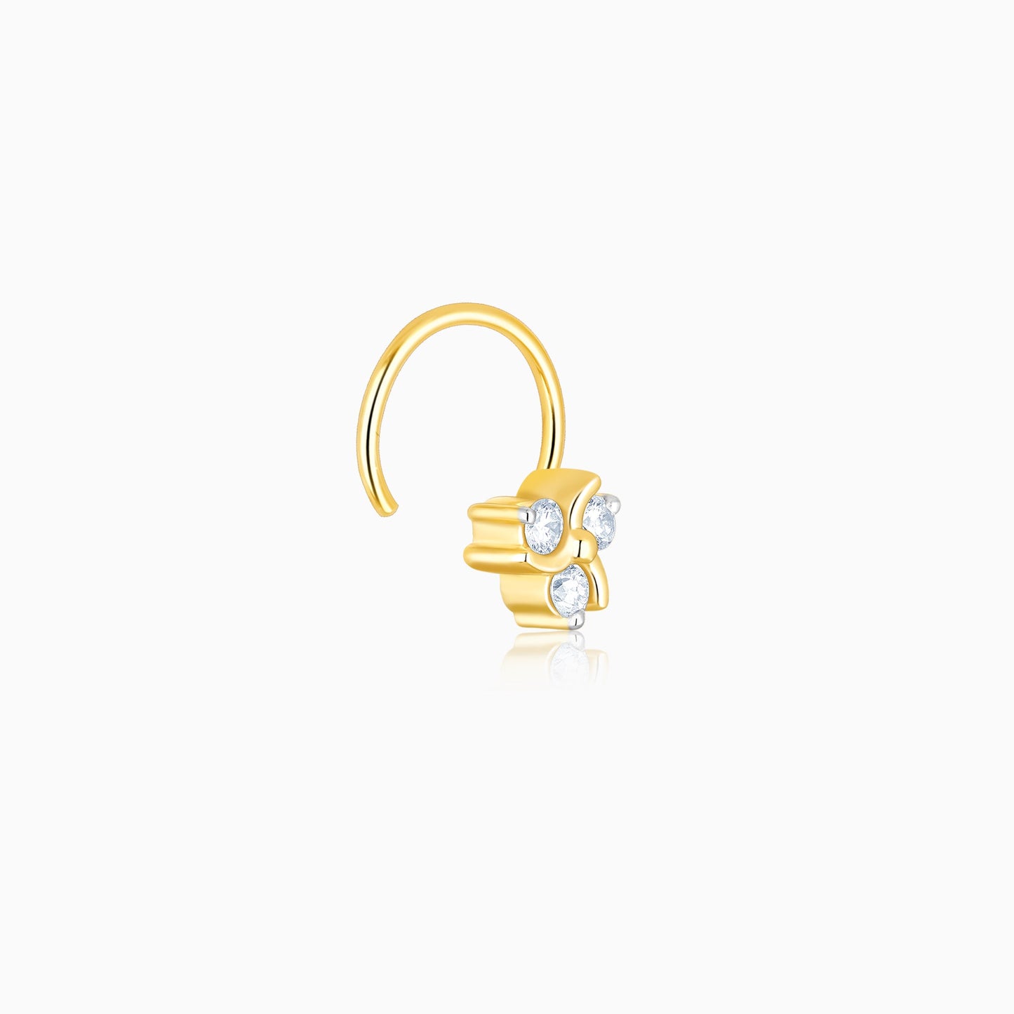 Gold Dreamy Bloom Diamond Nose Pin