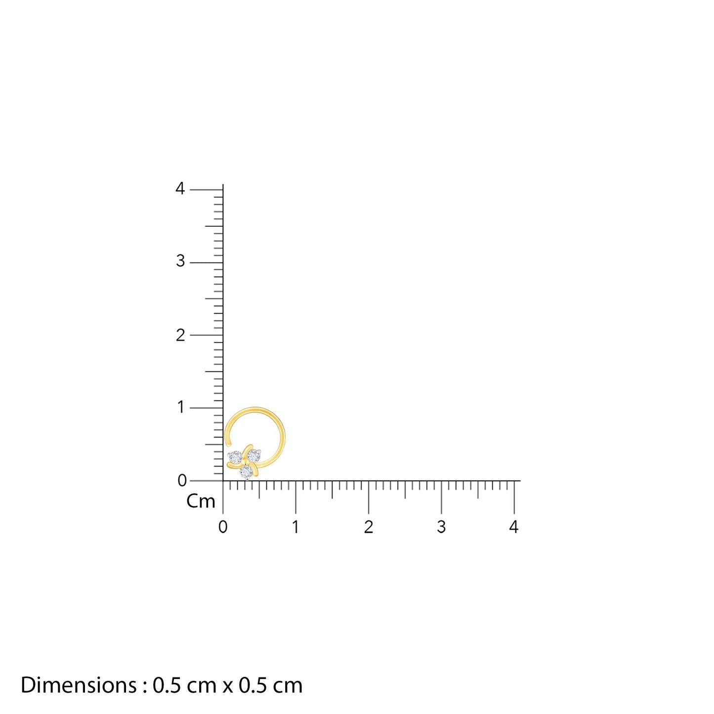 Gold Dreamy Bloom Diamond Nose Pin