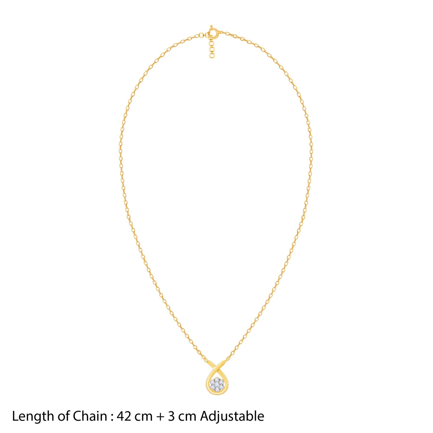 Gold Knotted Elegance Diamond Necklace
