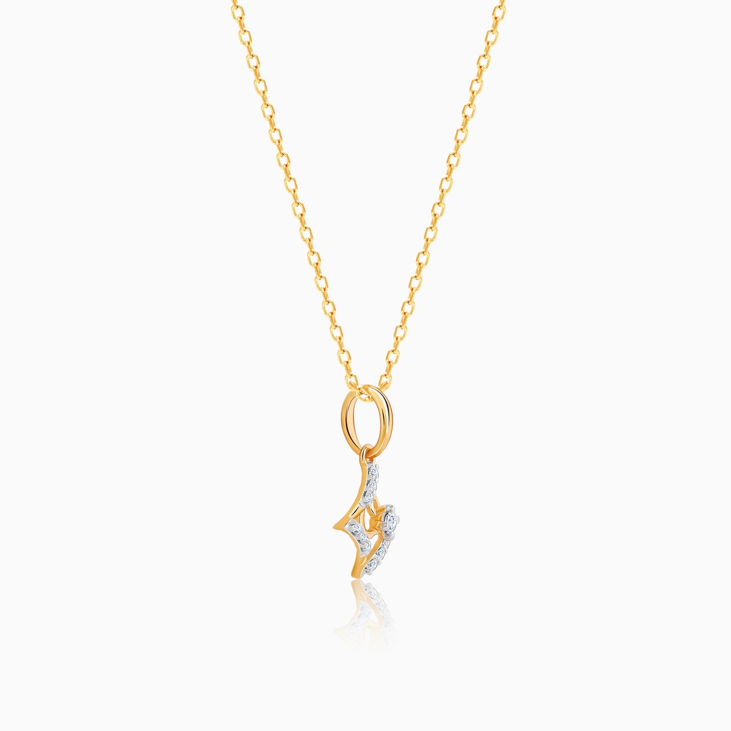 Gold Cradle Diamond Pendant