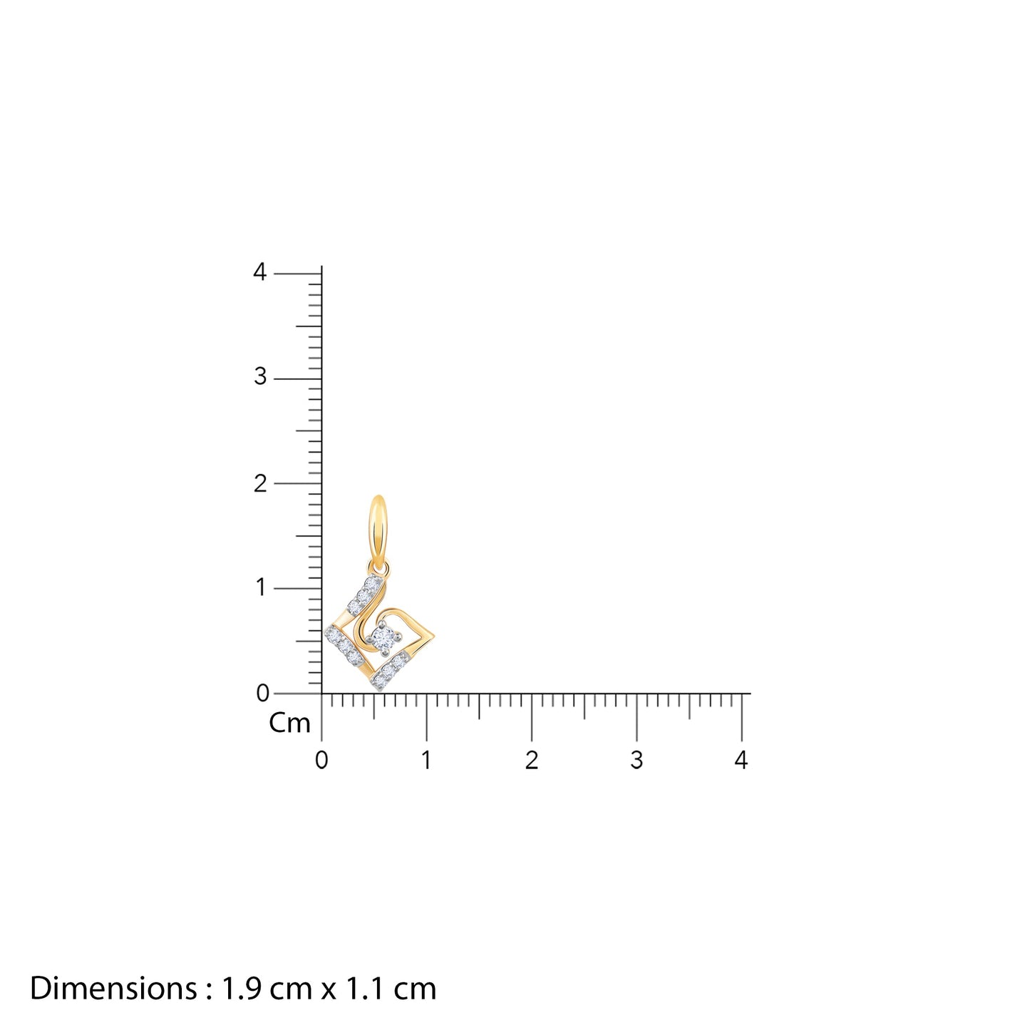 Gold Cradle Diamond Pendant