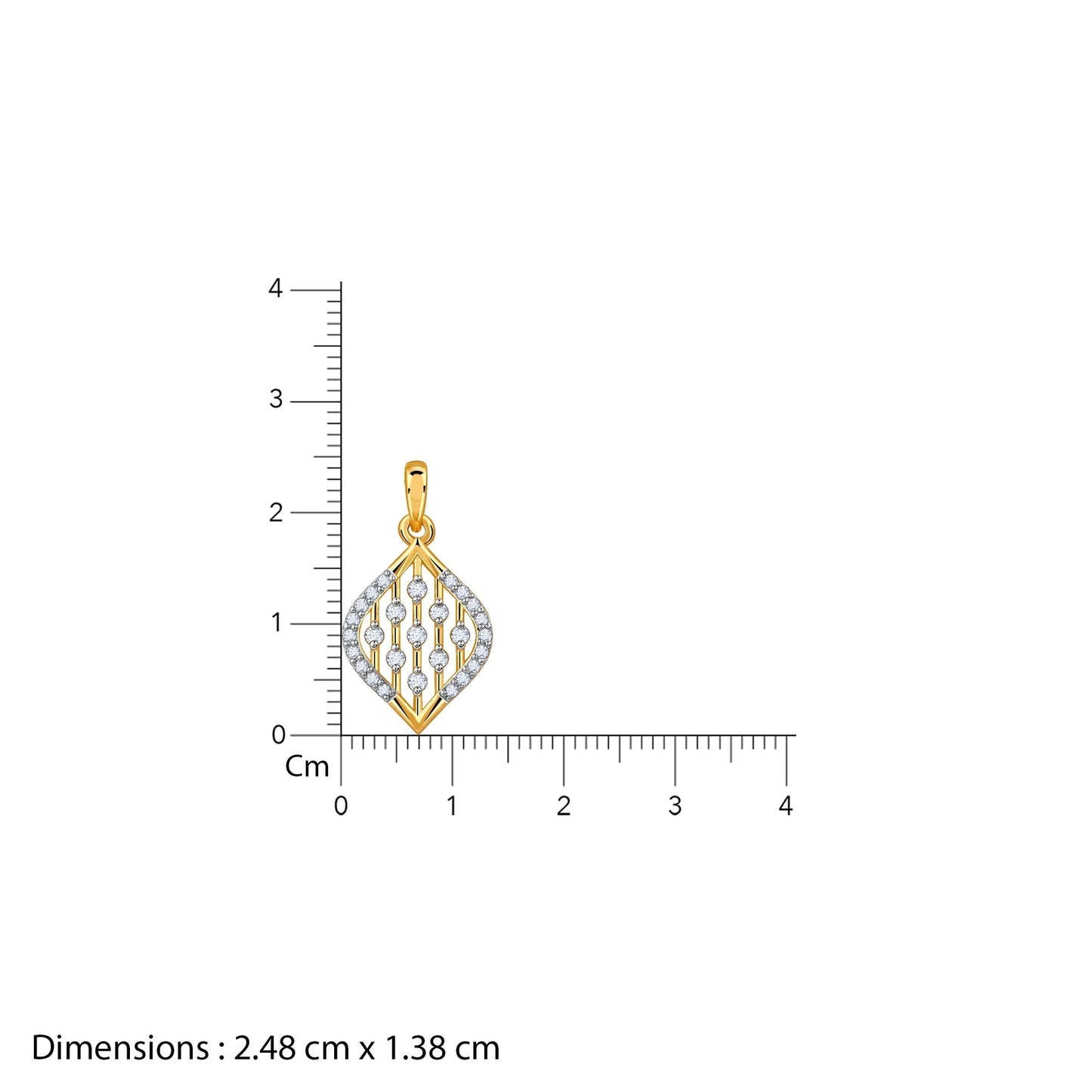 Gold Breezy Bling Diamond Pendant