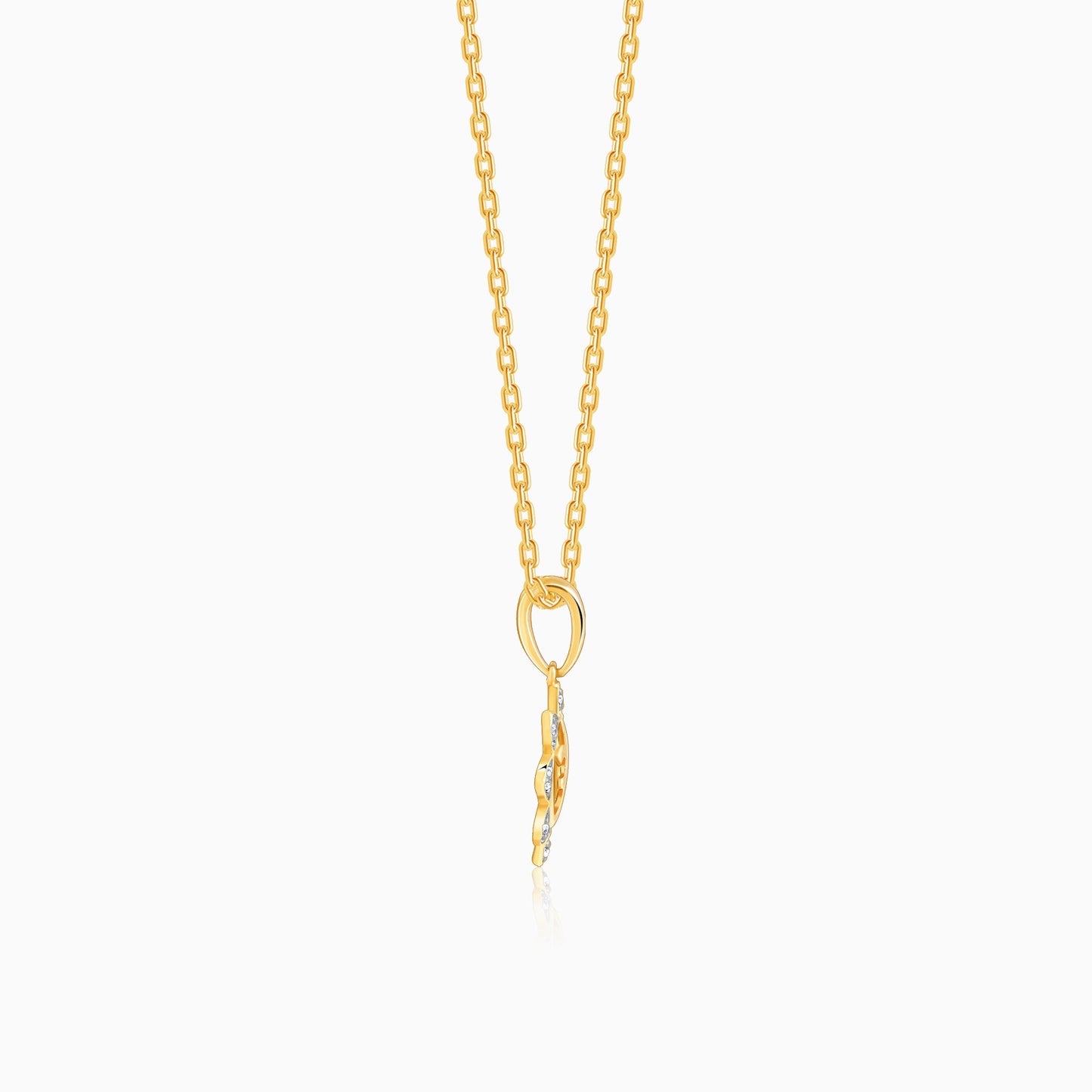 Gold Radiant Om Diamond Pendant