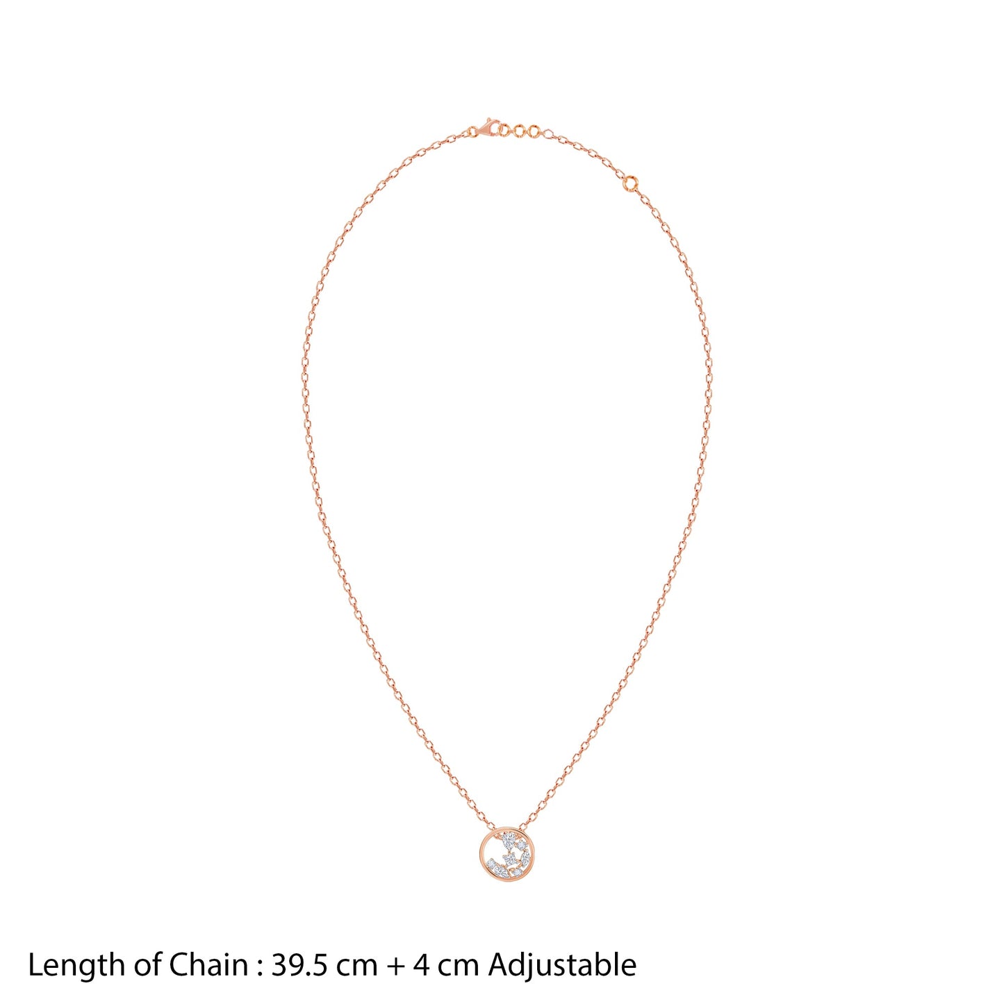 Rose Gold Circle of Faith Diamond Pendant