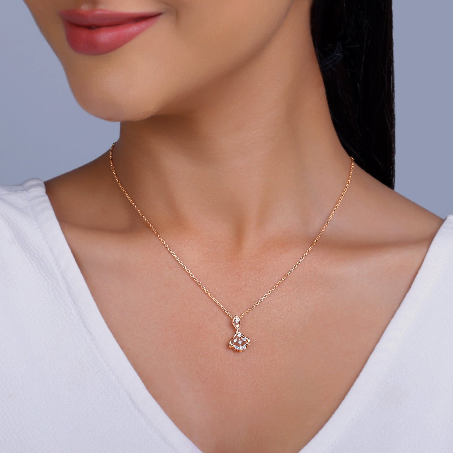 Rose Gold Visionary Shine Diamond Pendant