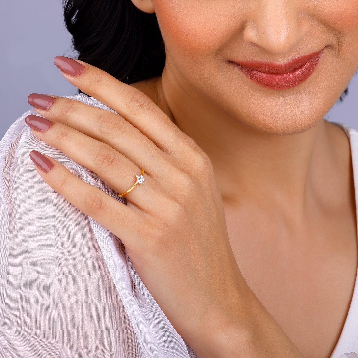 Gold Star Constellation Diamond Ring