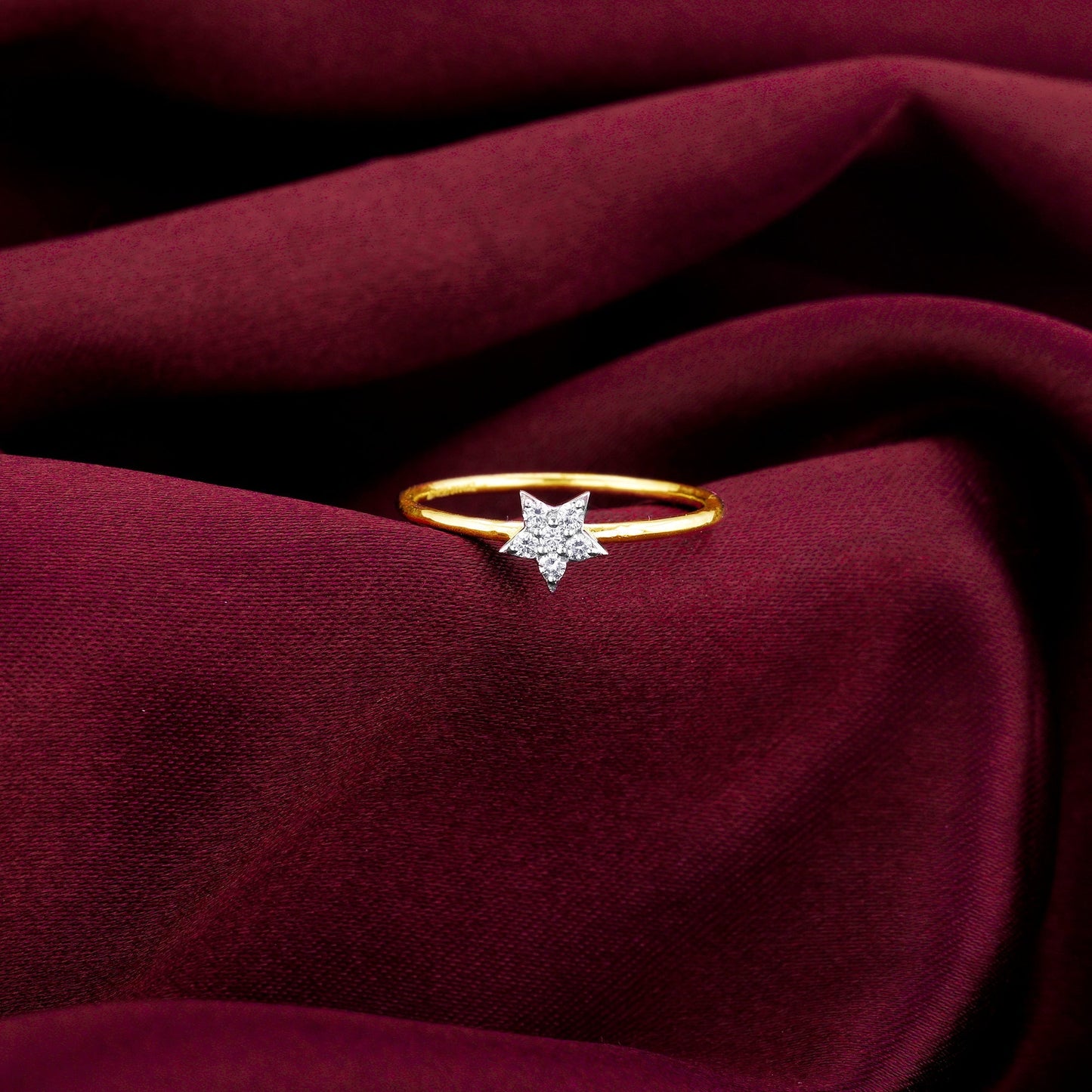 Gold Star Constellation Diamond Ring