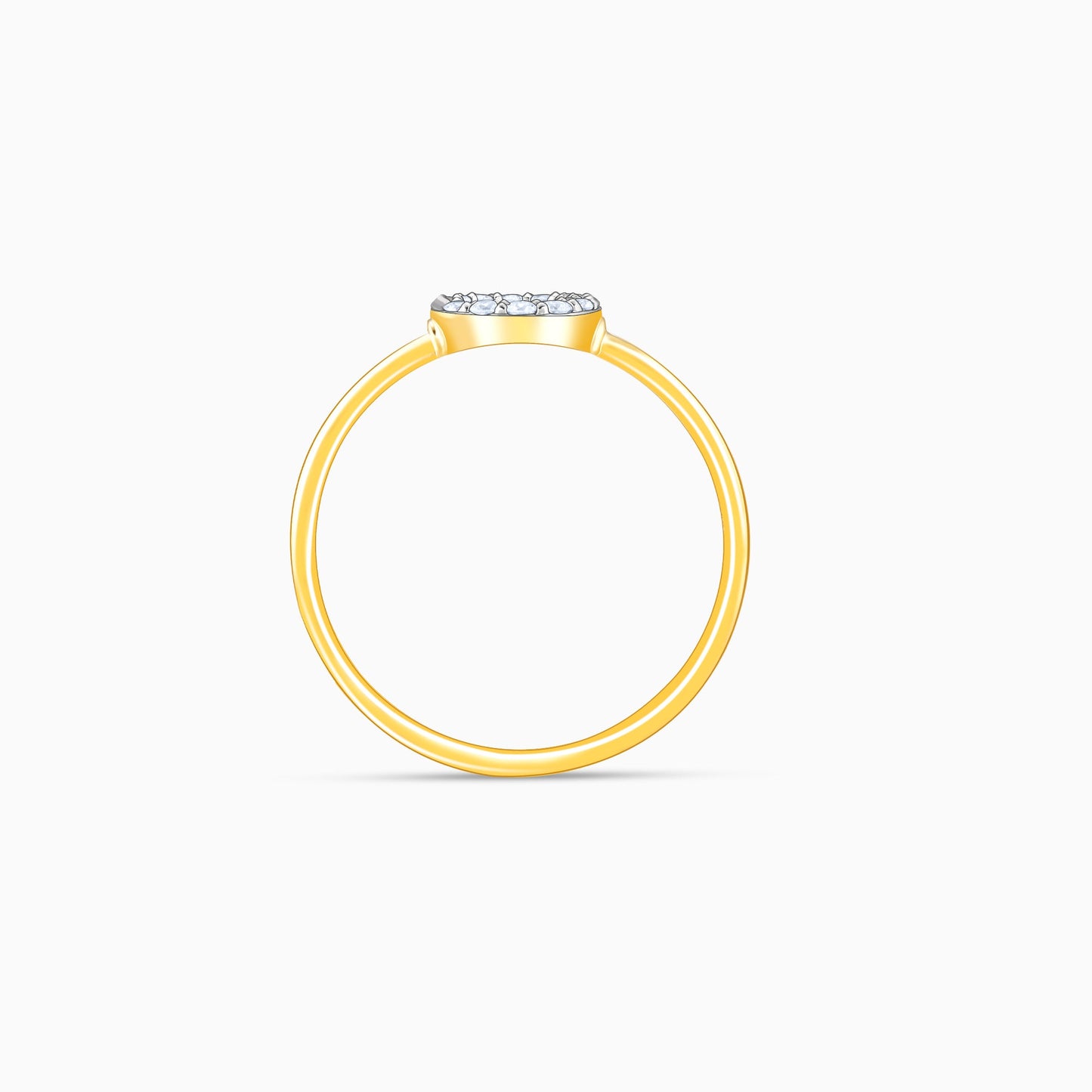 Gold Floral Orb Diamond Ring