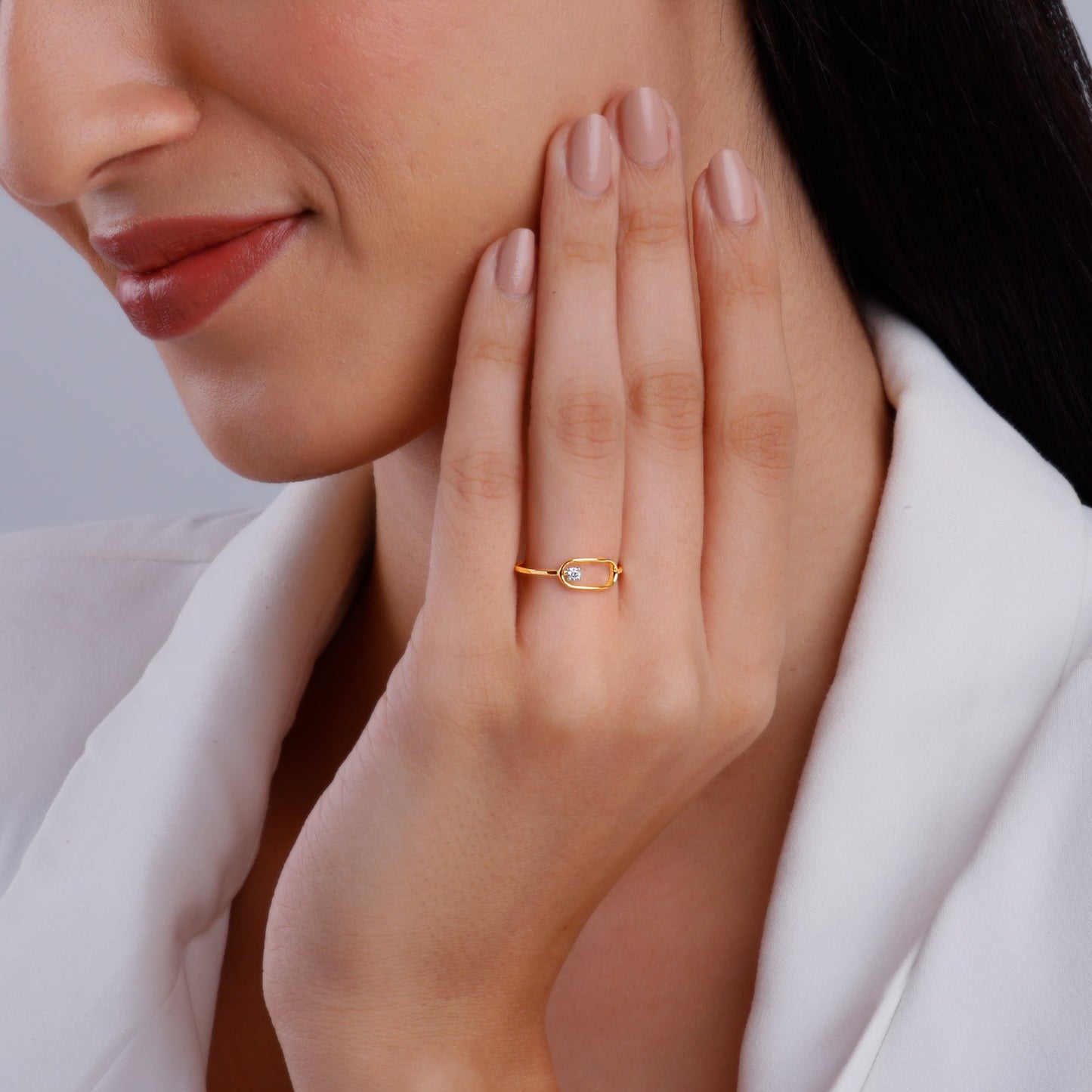 Gold Radiant Grace Diamond Ring