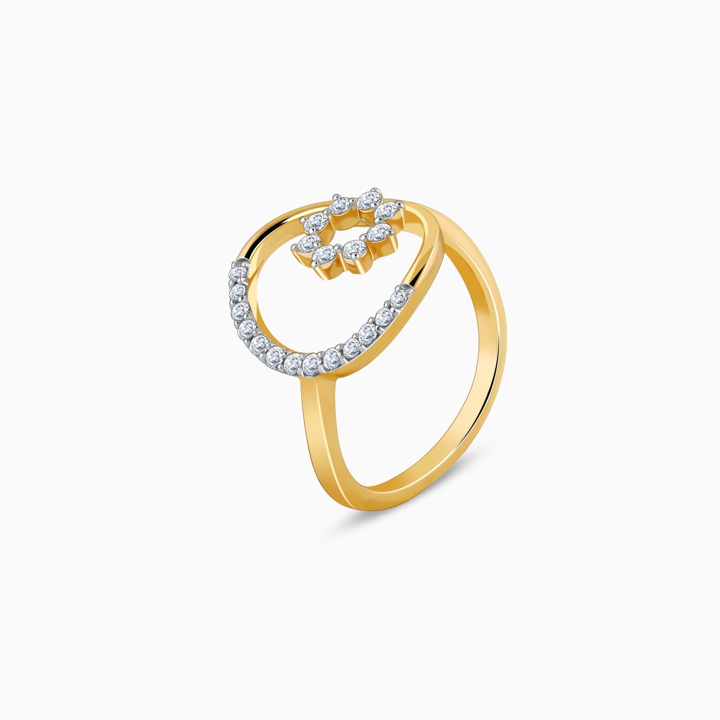 Gold Serene Flora Diamond Ring