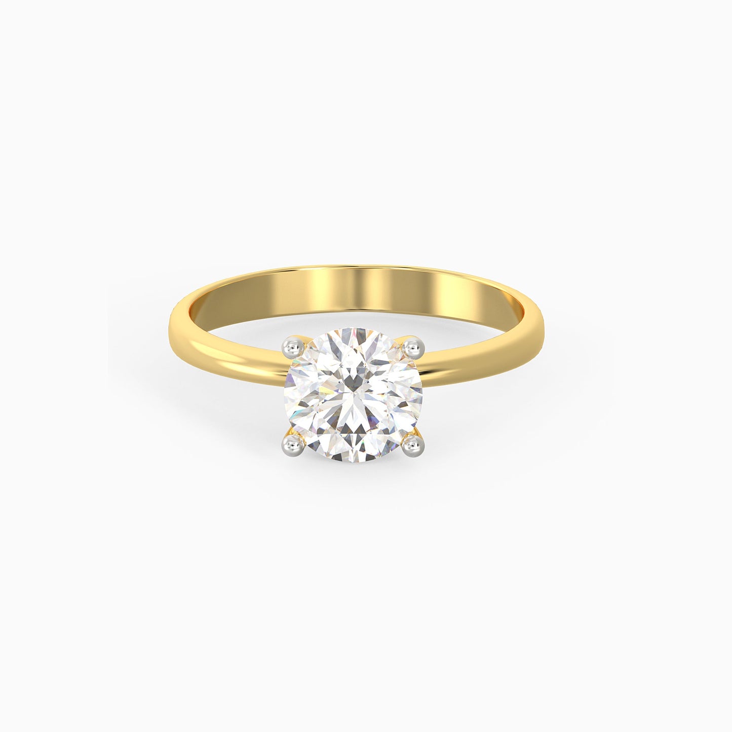 Gold Mystic Aura Solitaire Diamond Ring