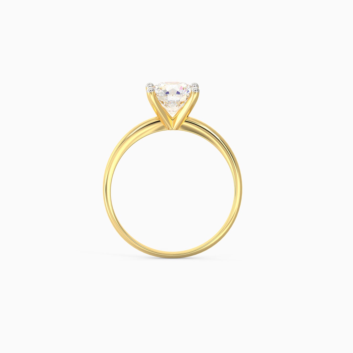 Gold Mystic Aura Solitaire Diamond Ring