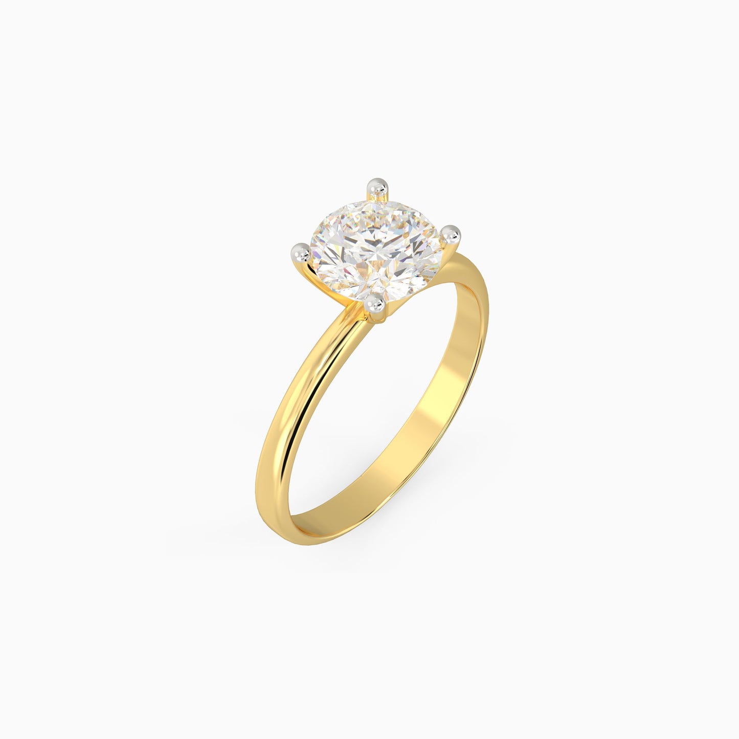 Gold Mystic Aura Solitaire Diamond Ring