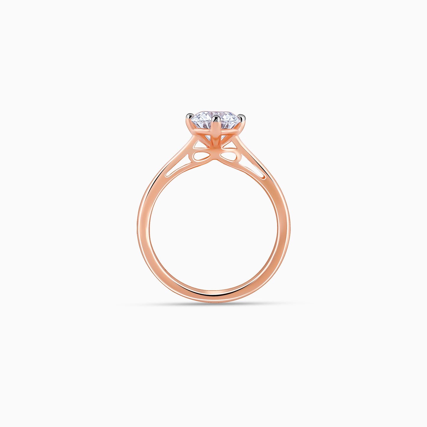Rose Gold Yolo Solitaire Diamond Ring
