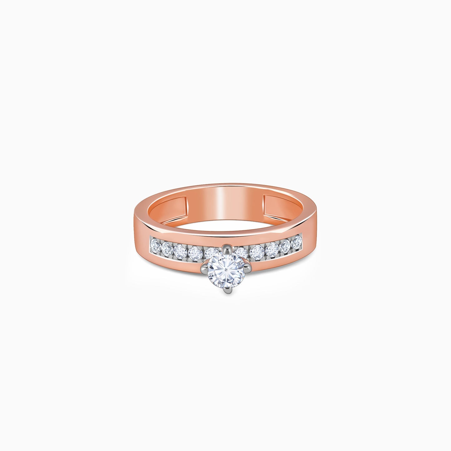 Rose Gold Smitten Solitaire Diamond Ring