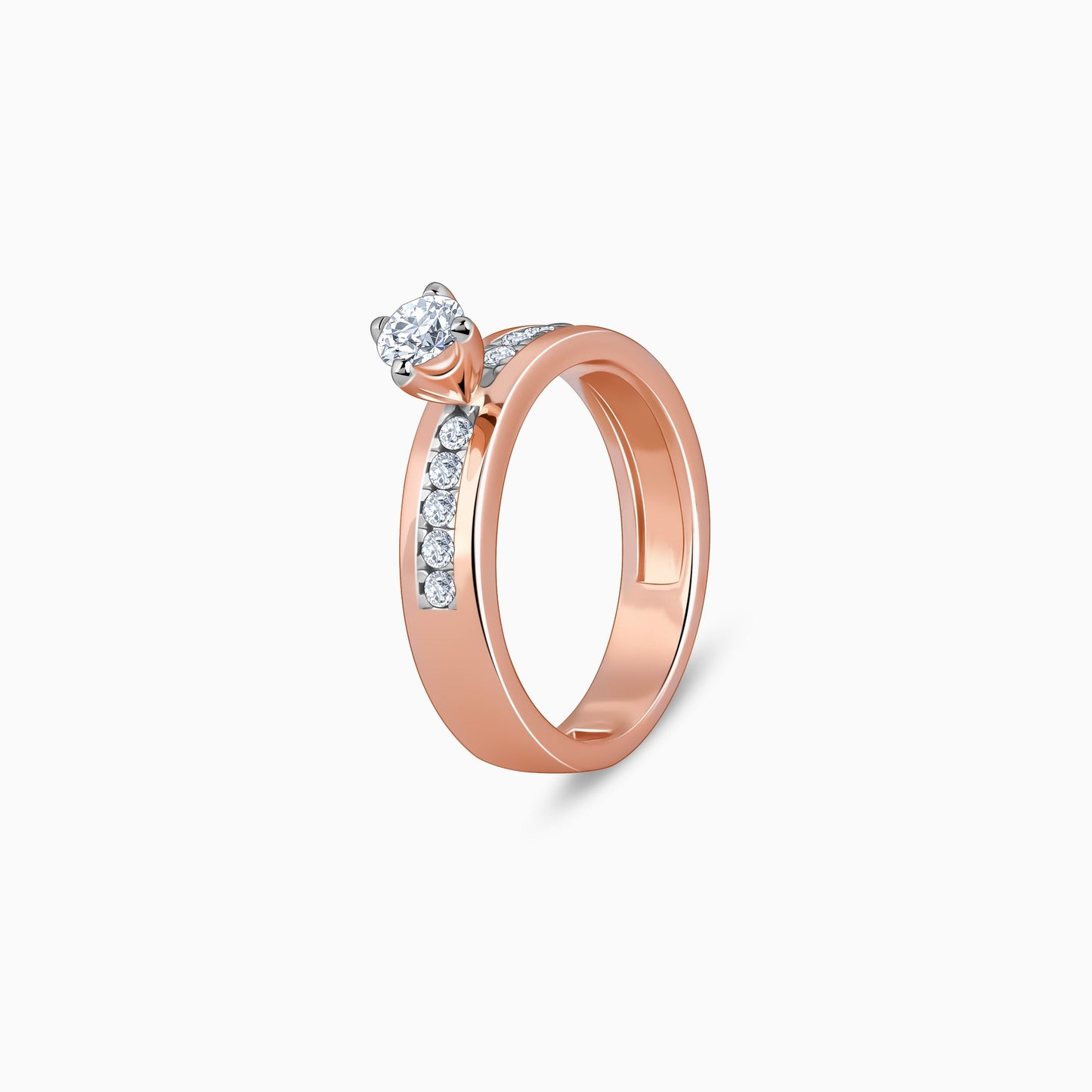 Rose Gold Smitten Solitaire Diamond Ring