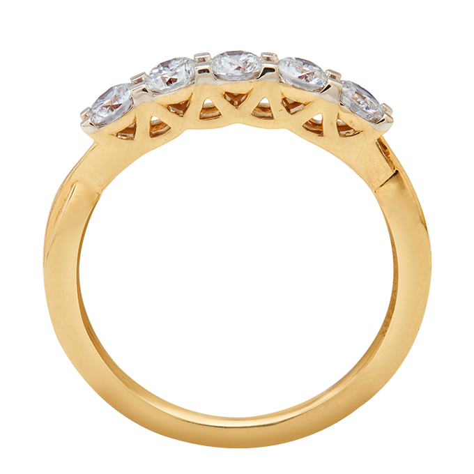 Aukera – Elara Five-Stone Diamond Band