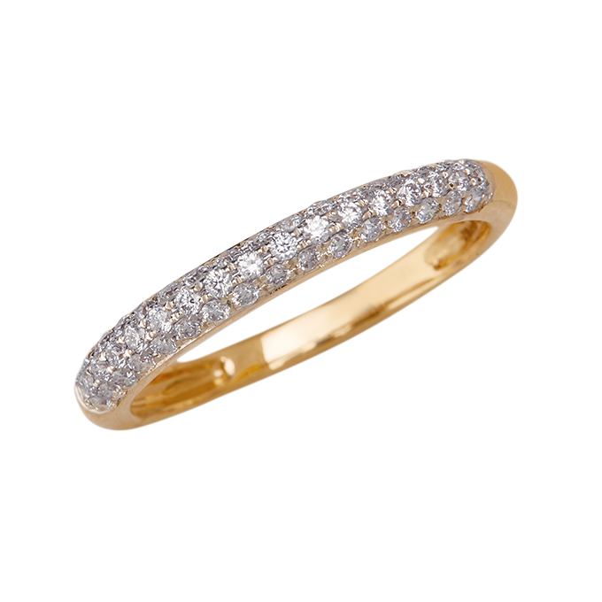 Aukera - Liora Half-Pavé Gold Band