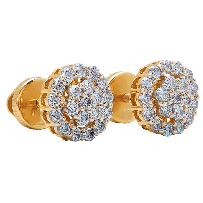 Aukera - Floral Halo Diamond Studs
