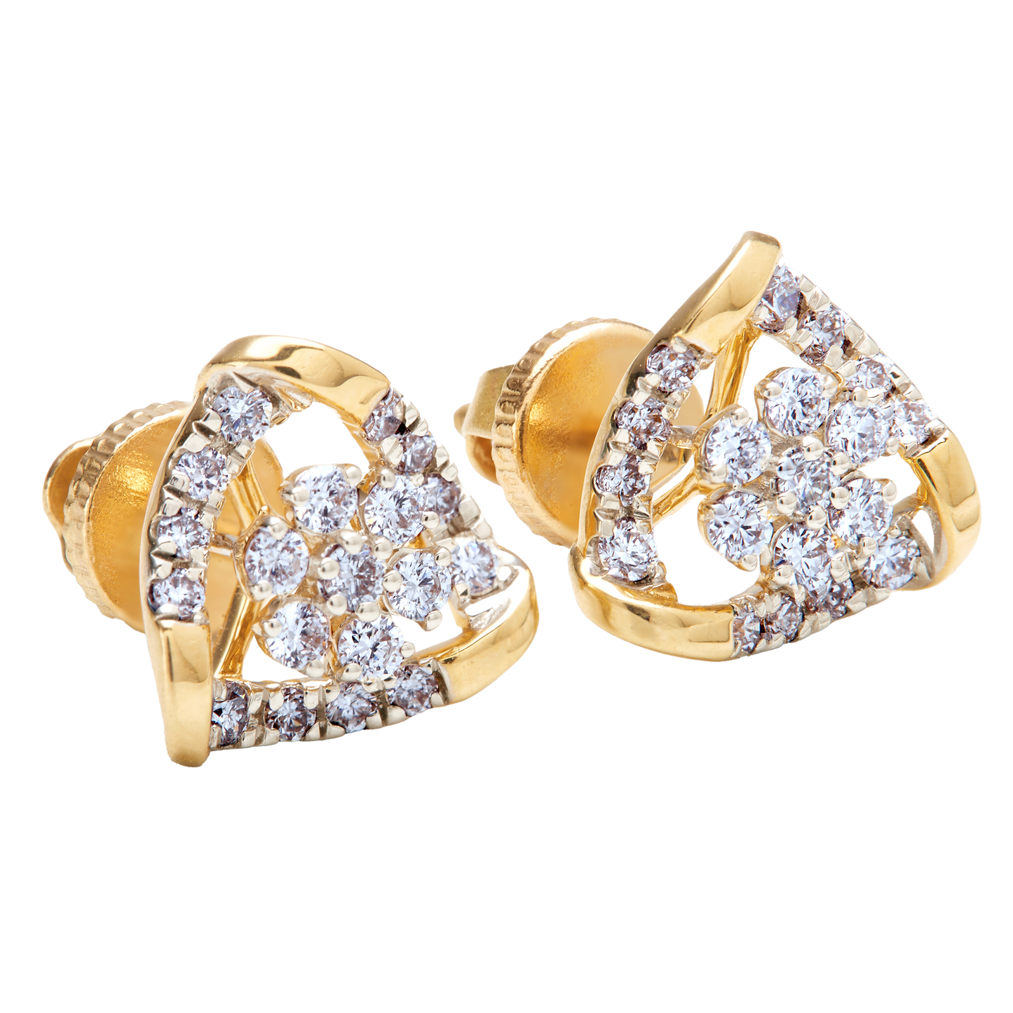Aukera - Framed Floral Diamond Studs