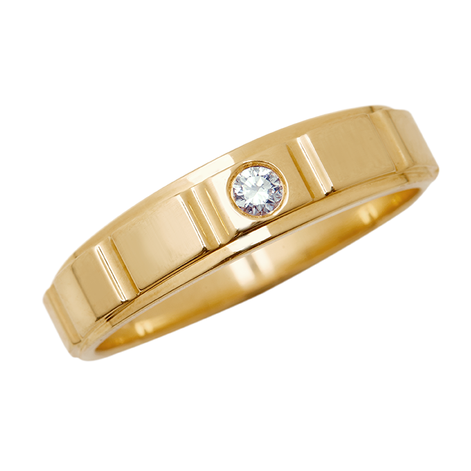 Aukera – Axis Line Diamond Band