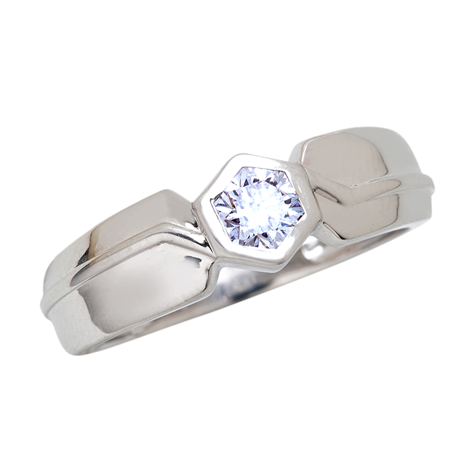 Aukera - Sovereign Edge Solitaire Ring